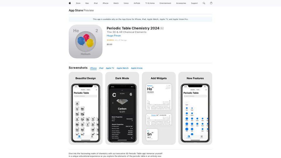 Periodic Table Chemistry 2024 on the App Store