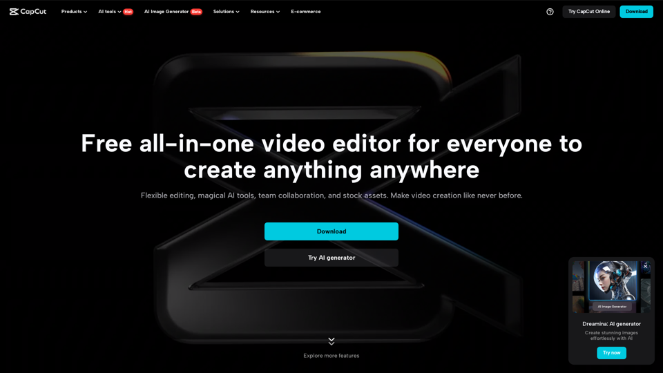 CapCut | All-in-one video editor & graphic design tool driven by AI