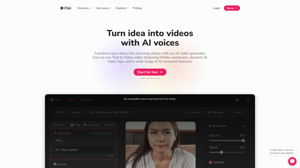 Fliki - Turn text into videos with AI voices