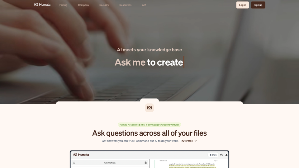 Humata: AI for your files