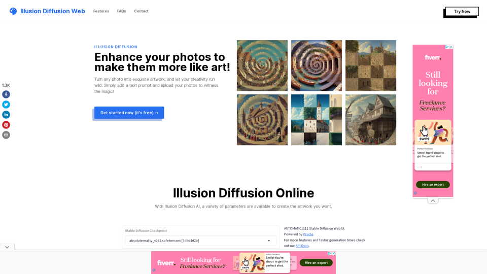 Illusion Diffusion: Free to Use AI - Illusion Diffusion Web