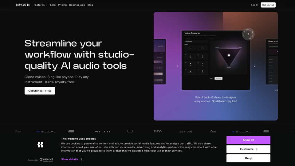 Kits AI - Studio-quality AI music tools