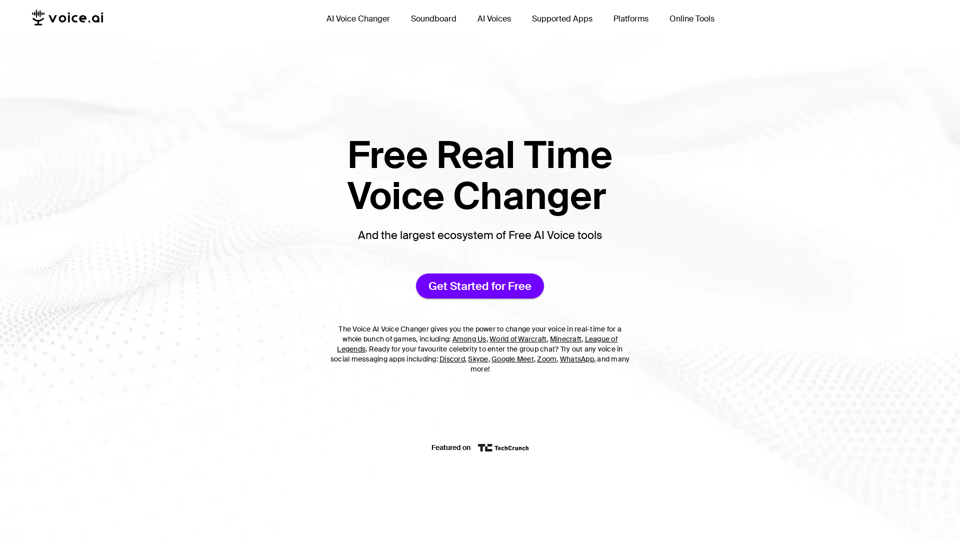 Free Real Time Voice Changer with AI - Voice.ai