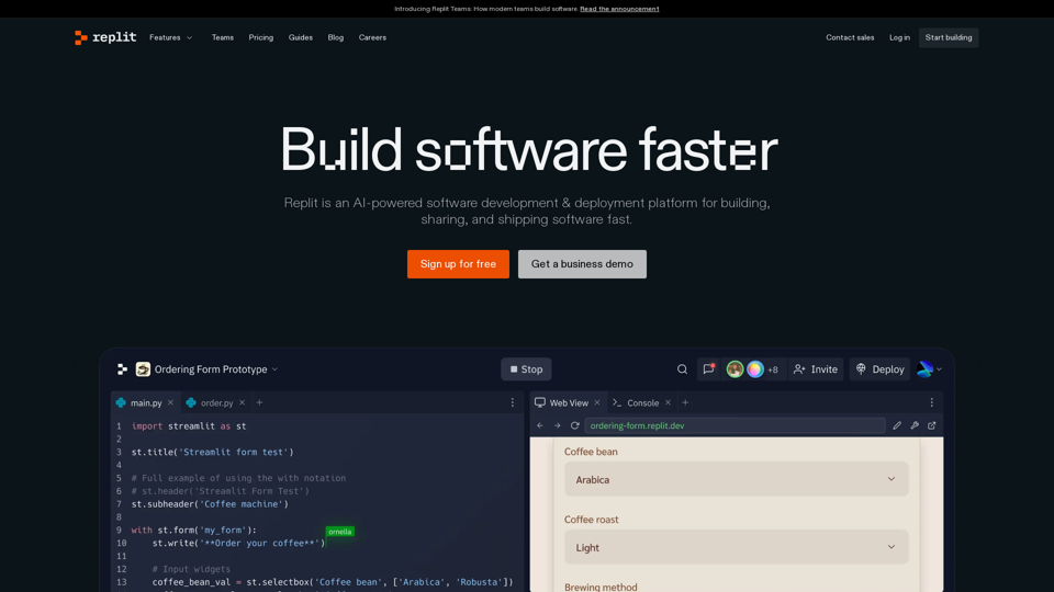 Replit – Build software faster