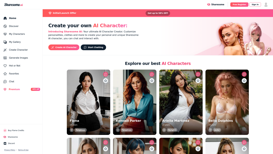 Sharesome AI - Create Your Own AI Porn Character | Sharesome.com