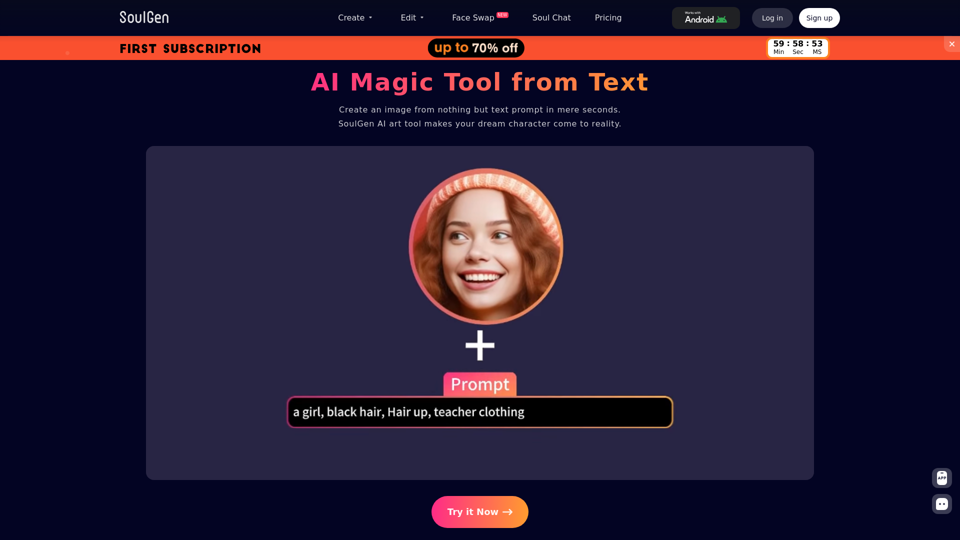 SoulGen: Free AI Magic Tool to Create Art from Text Online