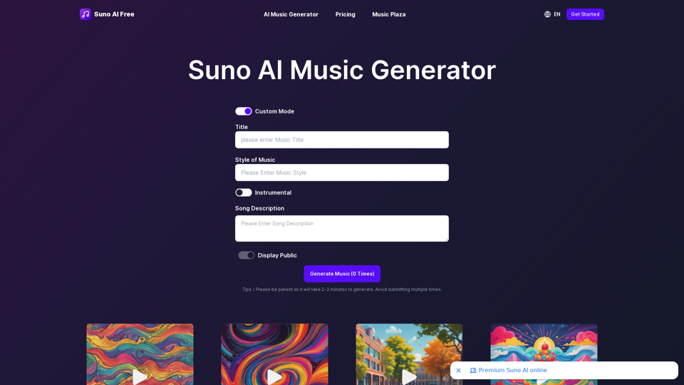 Suno AI Free: Free Suno AI Music Generator by SunoAI