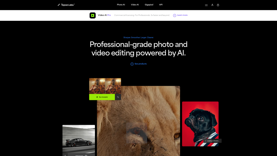 Topaz Labs | Professional-grade photo and video editing powered by AI.