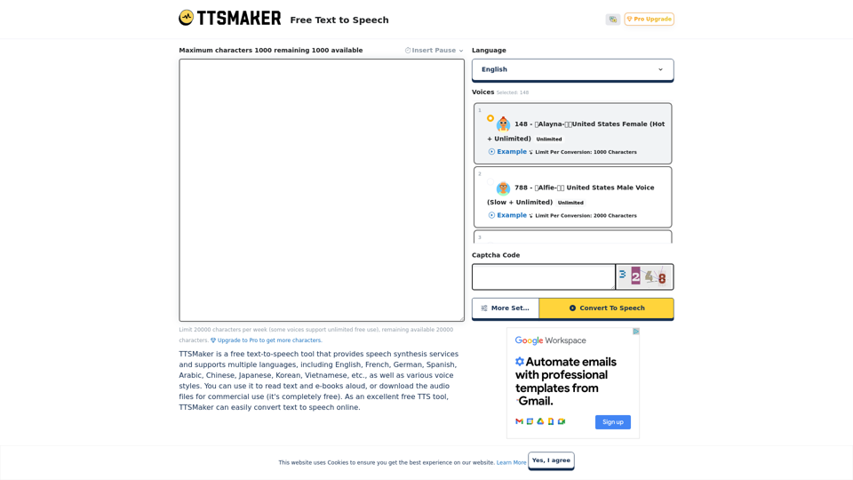 Free Text to Speech Online - TTSMaker