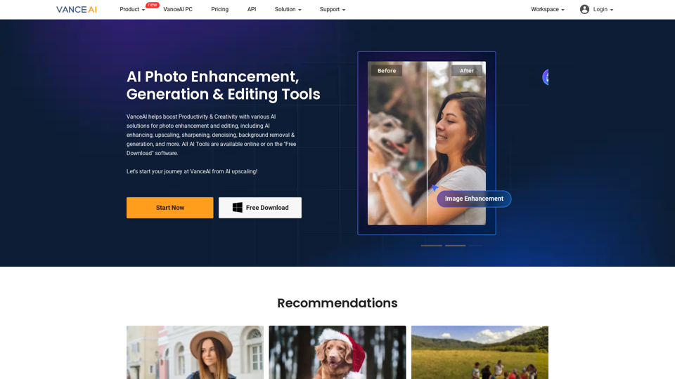 VanceAI | AI Photo Enhancement, Generation & Editing Tools Provider