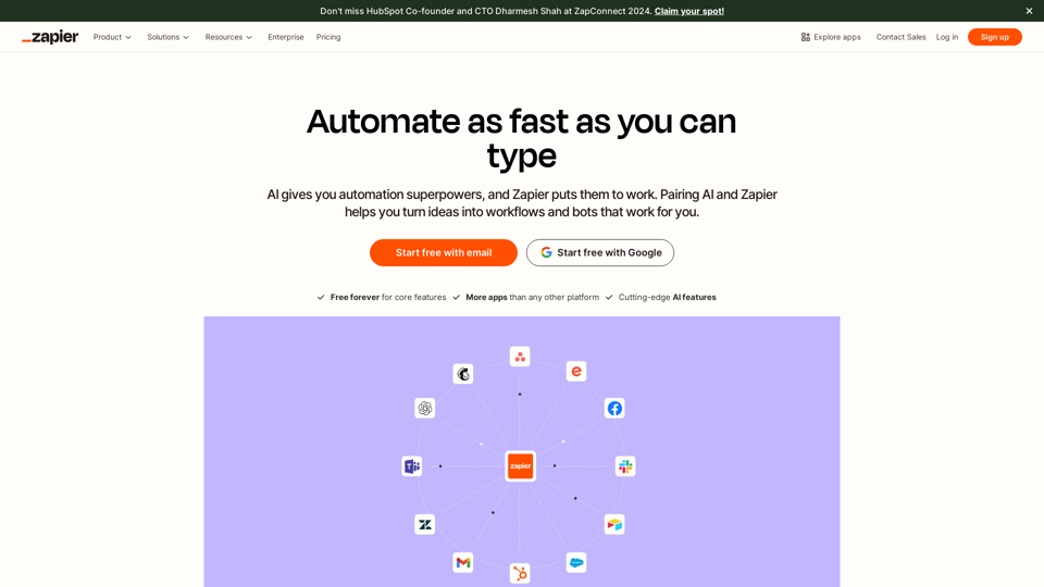 Automate your work today | Zapier