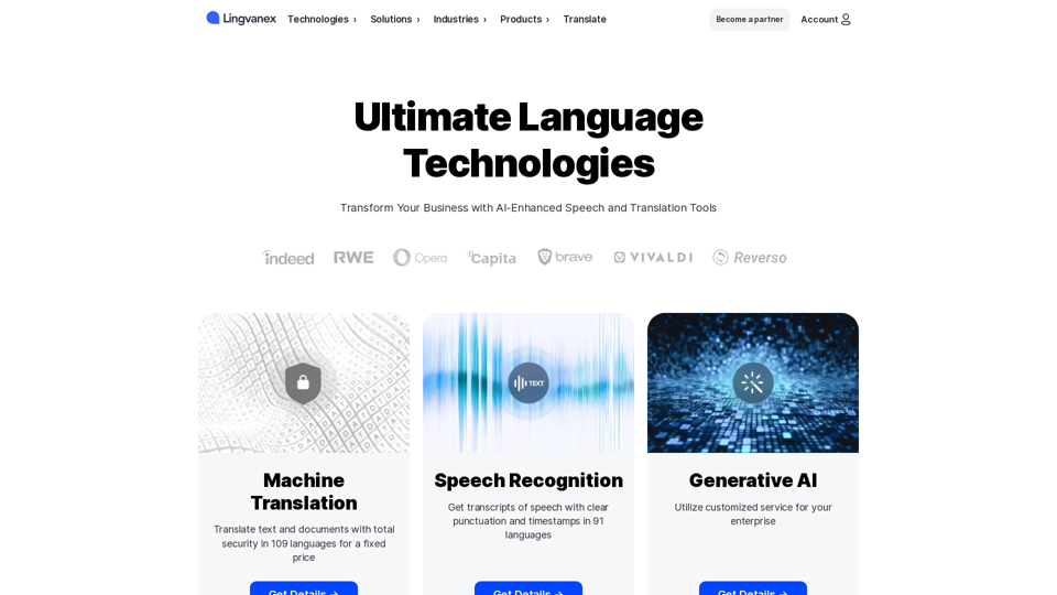 Lingvanex | Machine Translation and Speech Recognition