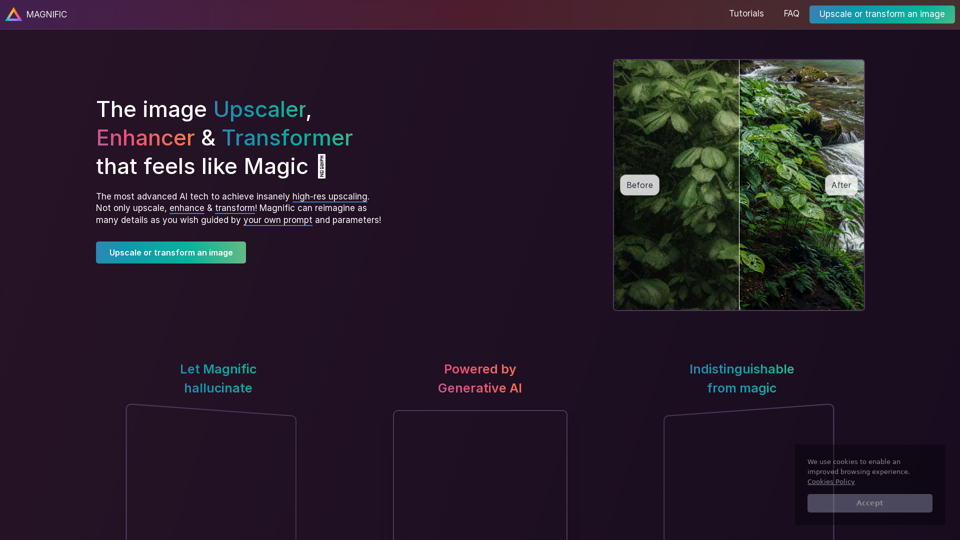 Magnific AI — The magic image Upscaler & Enhancer