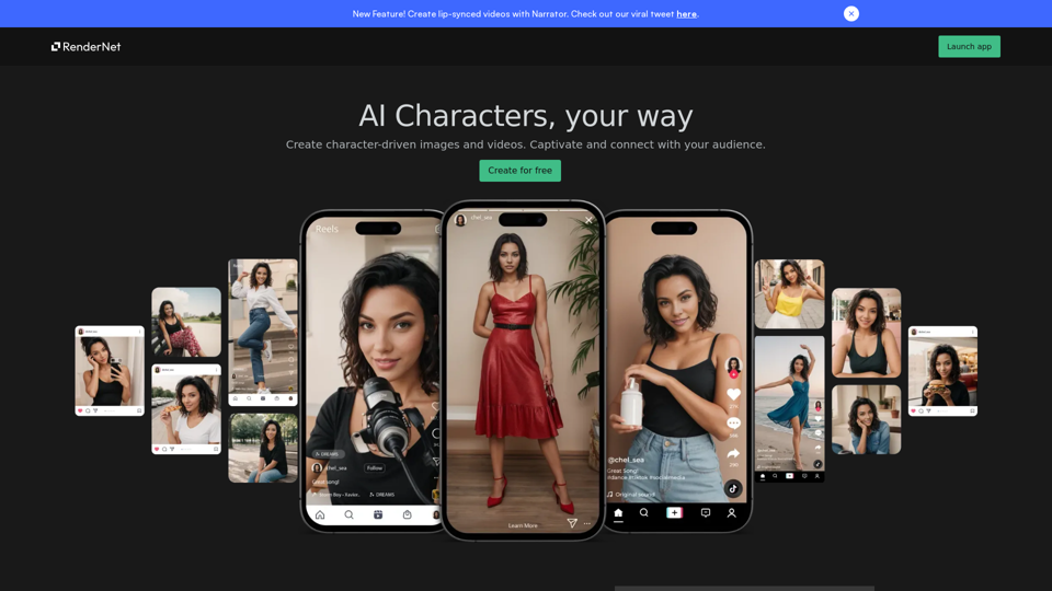 RenderNet AI: Create Character-Driven Images & Videos with Unparalleled Control