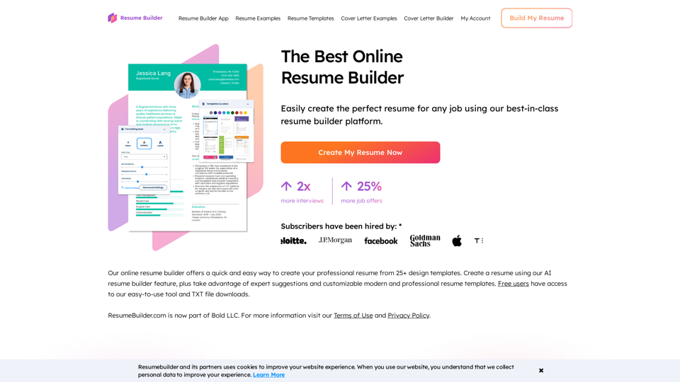 The Best Free Online Resume Builder - ResumeBuilder.com